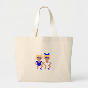 bunny ears hanukkah large tote bag