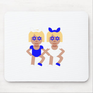 bunny ears hanukkah mouse mat