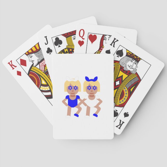 bunny ears hanukkah playing cards (Back)