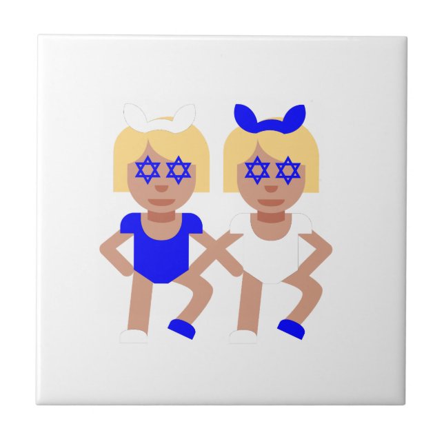 bunny ears hanukkah tile (Front)
