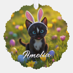 Bunny Ears & Purrs: Felini’s Easter Play Tree Decoration Card
