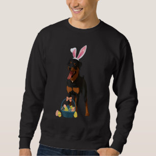 Bunny Ears Rottweiler Dog Cute Doge Rabbit 1 Sweatshirt
