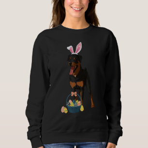Bunny Ears Rottweiler Dog Cute Doge Rabbit Sweatshirt
