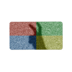 Bunny ears shadow four colour grid label