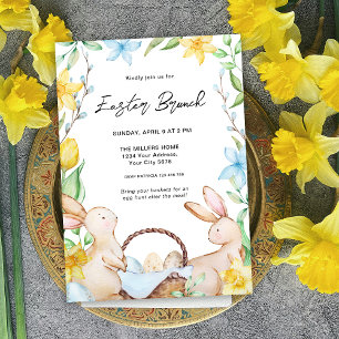 Bunny Easter Brunch Invitation