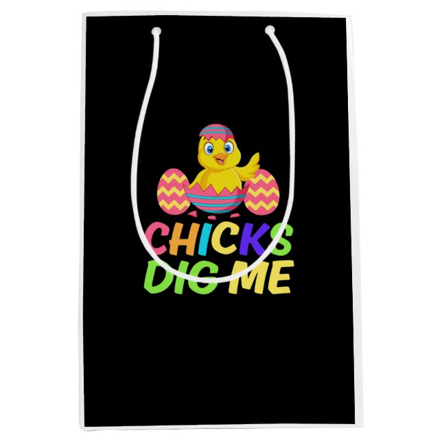 bunny easter design medium gift bag (Front)