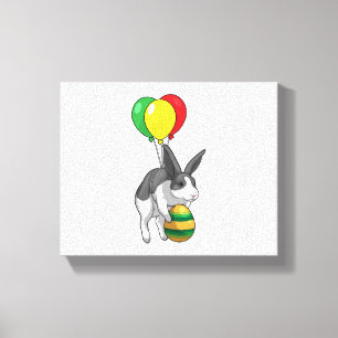 Bunny Easter Easter egg Balloons Canvas Print