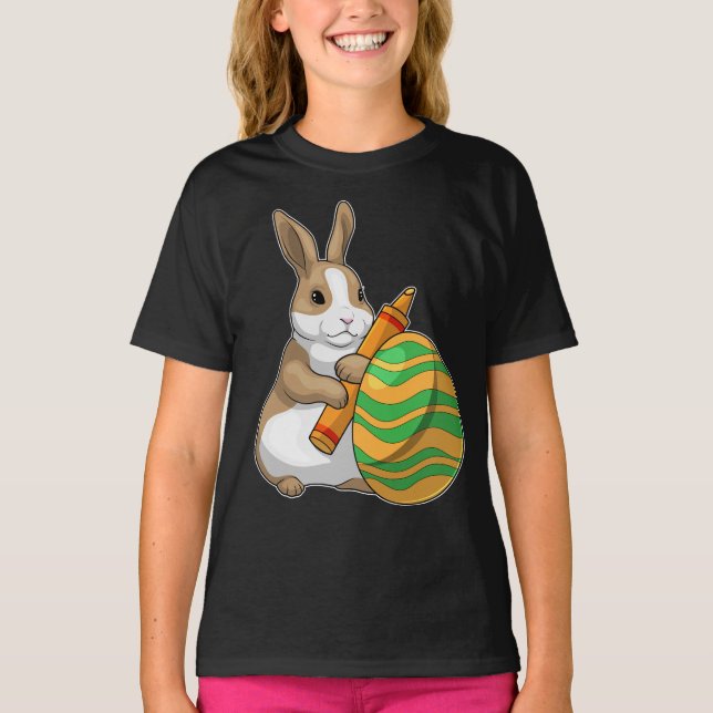 Bunny Easter Easter egg Painting T-Shirt (Front)