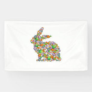 Bunny Easter Egg Hunting Cute Rabbit Spring  Banner