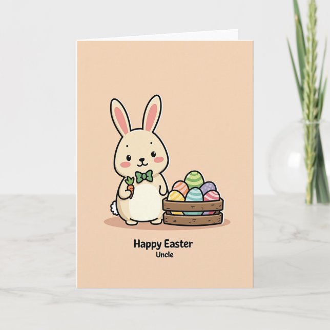 Bunny Easter Greeting Card (Front)