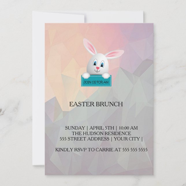 Bunny - Easter Invitation (Front)
