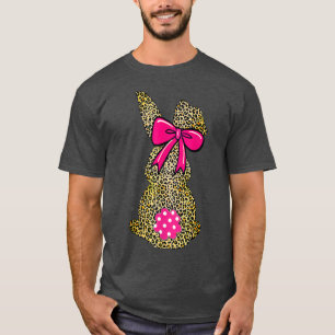 Bunny Easter Leopard Plaid Buffalo Rabbit Easter D T-Shirt