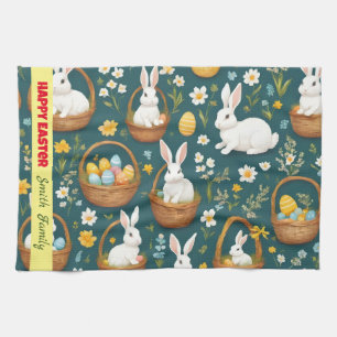 Bunny Easter Modern Collection Tea Towel