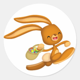 Bunny Easter on the Loose!! cartoon sticker