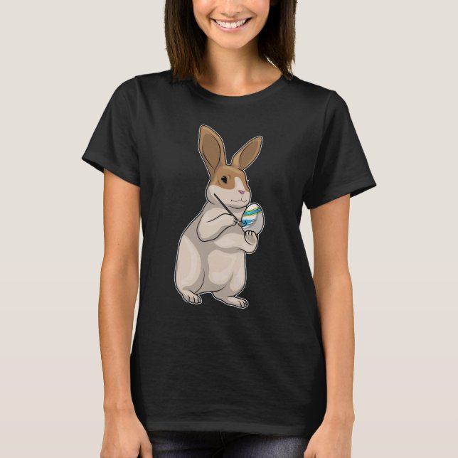 Bunny Easter Painter Easter egg T-Shirt (Front)