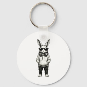 Bunny Easter Sunglasses Easter Day Rabbit Men Boys Key Ring