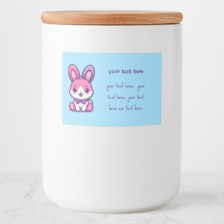 bunny editable food label