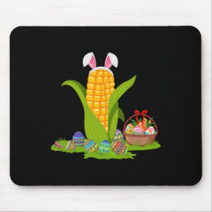 Bunny Eggs Basket Easter Corn Day Happy Easter Day Mouse Mat
