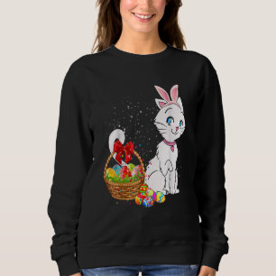 Bunny Eggs Costume Mens Womens Kids Cute Cat East Sweatshirt
