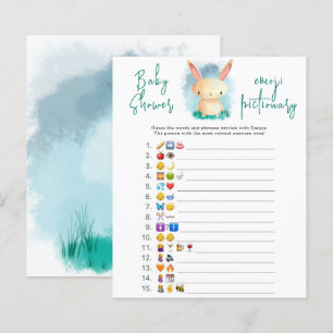 Bunny Emoji picture game baby shower