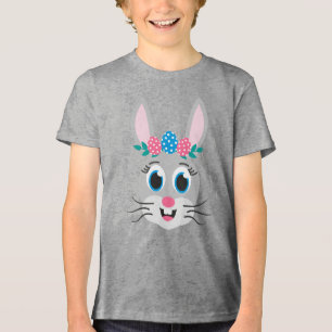 Bunny Face Girl-32885 Tri-Blend Shirt