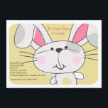 Bunny Face Invitation<br><div class="desc">A cartoon style bunny with a yellow background makes a great invitation for any Easter celebration or children's party. The card is easy to customise with your wording, font, font colour and choice of six paper types. Not exactly what you're looking for? All our products can be custom designed to...</div>