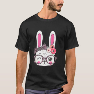 Bunny Face Leopart Print Easter Basket Stuffer for T-Shirt