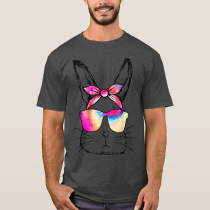 Bunny Face With Sunglasses For Boys Men Kids Easte T-Shirt