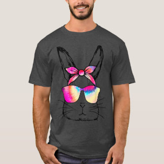 Bunny Face With Sunglasses For Boys Men Kids Easte T-Shirt