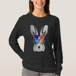 Bunny Face With Sunglasses For Women Girls Kids 4t T-Shirt