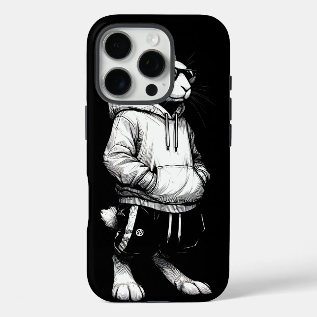 Bunny Face With Sunglasses Happy Easter Day Case-Mate iPhone Case (Back)