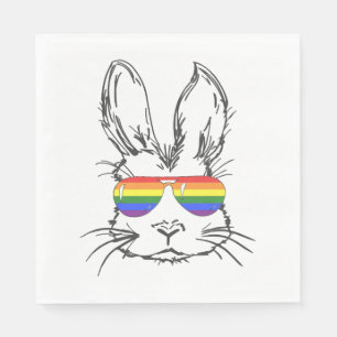 Bunny Face With Sunglasses Napkin