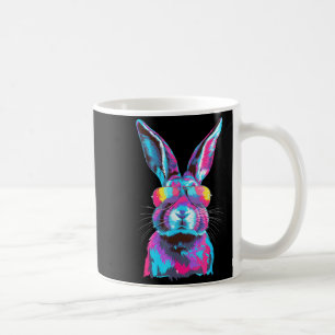 Bunny face with sunglasses rabbit easter day menBu Coffee Mug