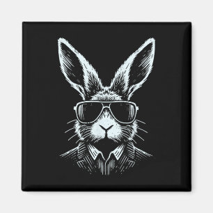 Bunny Face With Sungles For Boys Men Kids Easter D Magnet