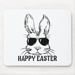 Bunny Face With Sungles For Boys Men Kids Easter D Mouse Mat