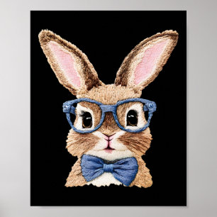 Bunny Face With Sungles For Boys Men Kids Easter D Poster