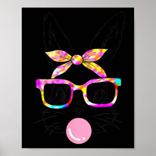 Bunny Face With Sungles For Boys Men Kids Easter D Poster