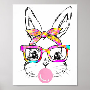 Bunny Face With Sungles For Boys Men Kids Easter D Poster