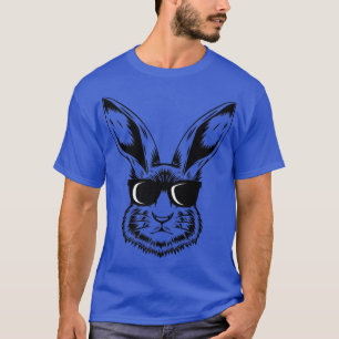 Bunny Face With Vintage Sunglasses Boys Men Kids E T-Shirt
