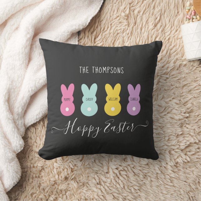 Bunny Family of 4 Easter Cushion (Blanket)