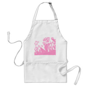 Bunny Family Silhouette Nature Scene Vintage Woods Standard Apron