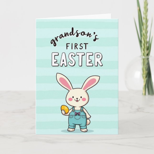Bunny First Easter Day Card (Front)