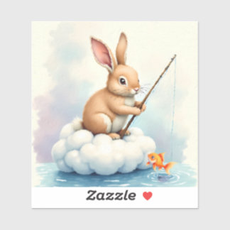 Bunny Fishing from a Cloud