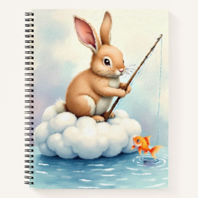 Bunny Fishing from a Cloud Notebook (Front)