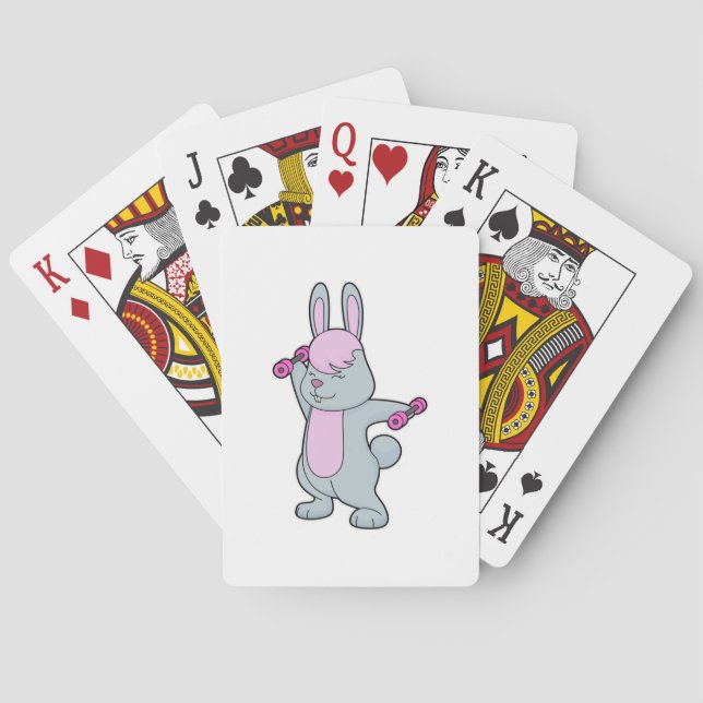 Bunny Fitness Dumbbell Playing Cards (Back)