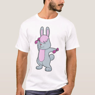 Bunny Fitness Dumbbell T-Shirt