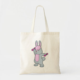 Bunny Fitness Dumbbell Tote Bag