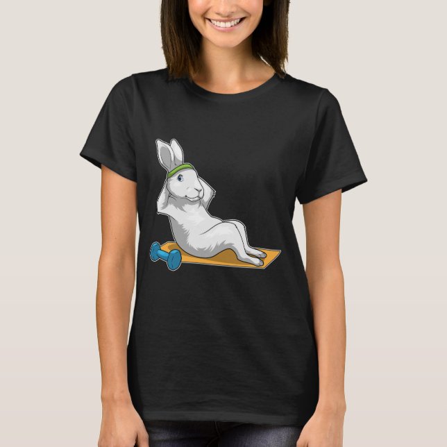 Bunny Fitness Sit ups Sports T-Shirt (Front)