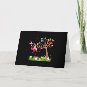 Bunny Flamingo Easter 2021   Cute Flamingo Lovers Card