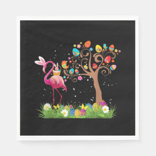 Bunny Flamingo Easter 2021 Cute Flamingo Lovers Napkin
